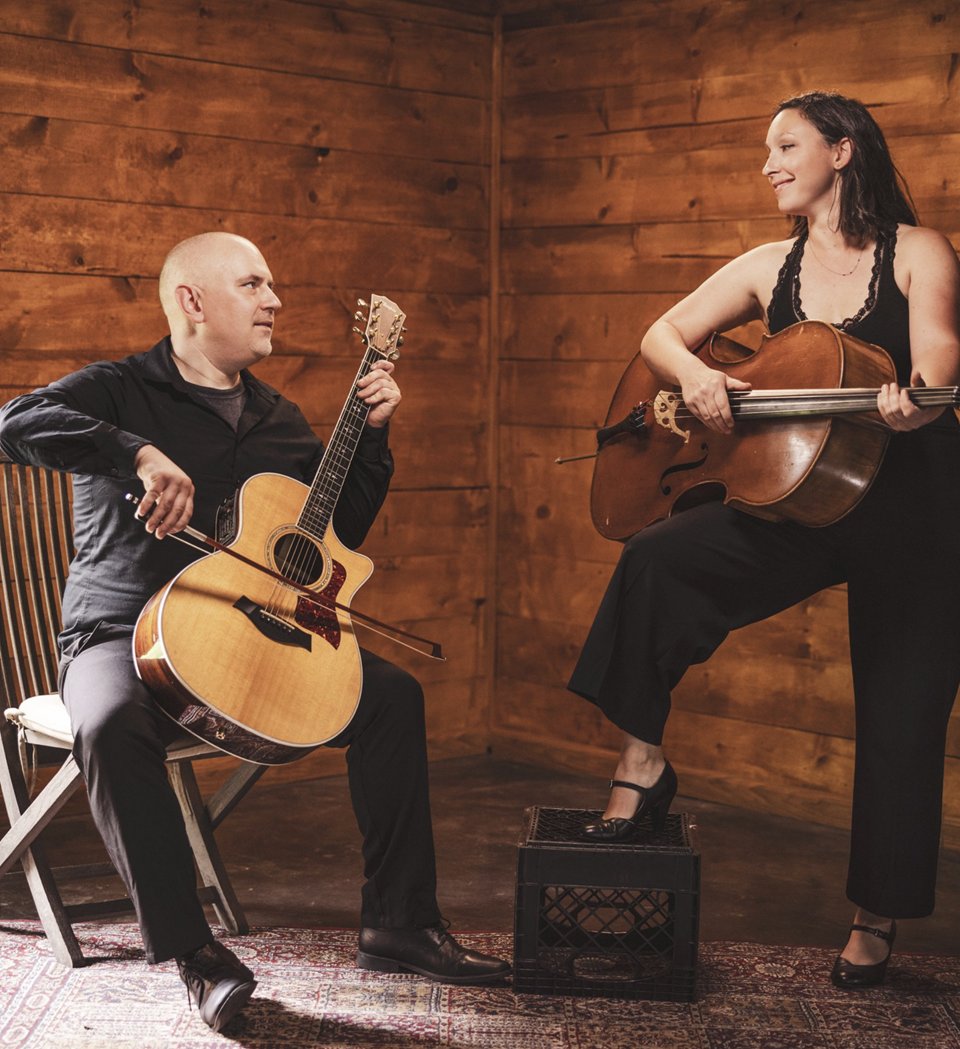 Friend and Fintan cello and guitar concert duo in Chicago